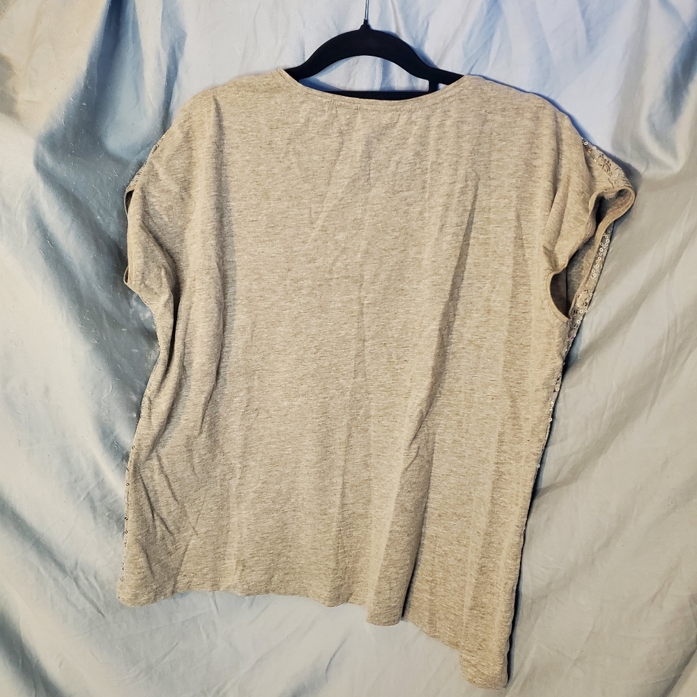 Chico's lined silver sequins round neck top Size 3 (US XL) - Picture 7 of 9